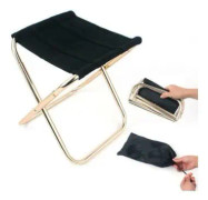 Vikbar campingpallar, bärbara utomhusfällbara pallar för fiske, BBQ, vandring, massiv aluminium nylon vikt (25X 23 X 27 cm)