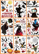 Halloween-dekorationer inomhus fönsterdekaler dekorationer,