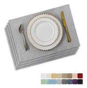 Placemats Set om 4 Värmebeständiga Tvättbara Bordstabletter för Par, ZQKLA