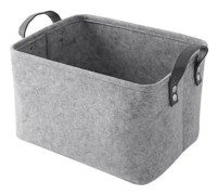 Förvaringskorg med två handtag, filt korg för leksaker, böcker, tidskrifter 39CM*29CM*25CM