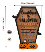Trä Halloween Countdown Kalender Spökhus Adventskalender Semester Julprydnad Hem Festdekoration