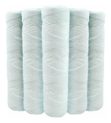 Set med 5 spiralformade vattenfilterpatroner Anti-sediment 9 tum 3/4 - 20 mikron Kompatibel med 10 tums filter Tillverkad i Frankrike-kryc