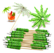 CDQ 50 stycken drickparaplyer Cocktailplockar (kokospalm)