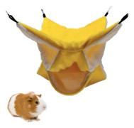 Liten husdjur trippelbur hängmatta hamster komfort varm liten hängmatta (gul)