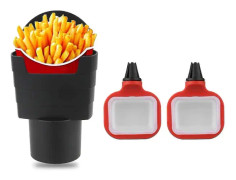 2st Dip Clip i bilen såshållare och en pommes frites kopphållare, bil