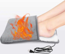 Flanell USB-ansluten fotvärmare vinter kontor fotvärmare skor