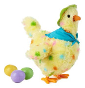 Ägg Legendarisk Kyckling Höna Plyschleksak med Musik Leksak Docka, Tupp med Ljud, Dansar och Svär, Presenter till Barn, ca 25 cm