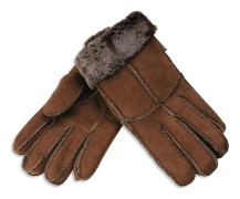 Nordvek Dam Merino Fårullshandskar - Mjuk Mocka Vikbar Manschett 321-100 Large - 8 Chocolate