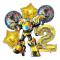 Transformers Barn Festtillbehör Optimus Prime Bumblebee Robot Födelsedagsdekoration Nummer Ballong Banner Disponibel Tallrik Cups (FMY)