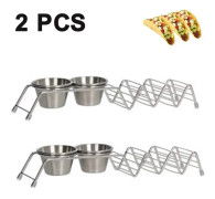 CDQ Taco Shell Stand Up Holder - 2-pack premium rostfritt stål