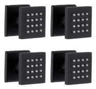 Dusch Jet Midja Kroppsspray Massage Duschhuvud kan vridas 7*5,5*6,5 cm (mattsvart, 4-pack)