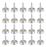 20-pack Borstade Spegelskruvar 20mm Rostfritt Stål Dekorativa