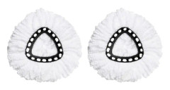 2-pack snurrmoppe ersättningshuvuden kompatibla med mopp, mikrofiber