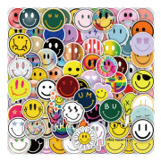 Stickers 100 söta Smiley-klistermärken Positiva glada symboler Vattentäta vinylklistermärken Dekaler vackra