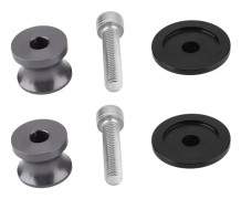 2st 6mm motorcykel CNC bakre stativ Svängarm Spolskjutare Stativ Svängarmsspolar (Titanium)