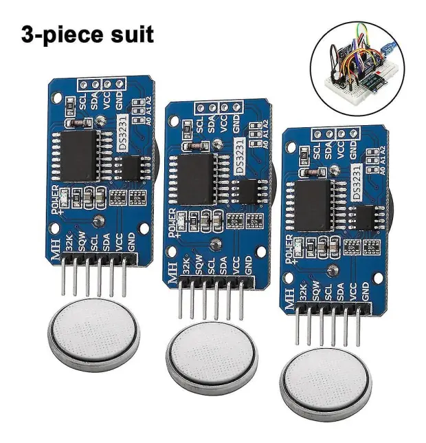 Rtc Ds3231 I2c Realtidsklocka kompatibel med Arduino och Raspberry Pi