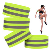 4-pack reflexarmband/fotledsband med hög synlighet, justerbara