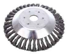 ((200 mm ytterdiameter, 25 mm innerhål)) 1 st gräsklippare avsmalnande knutig borsthuvud - gräsklippare metall ogräsrensningsbord.