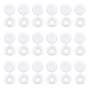 100-pack Bruna Plastskruvlock med Gummiflip-Hängslen för
