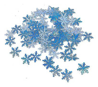Jul falska snöflingor Bröllopsfest Snökastning Konfetti Handgjorda juldekorationstillbehör (blå) (300 st)