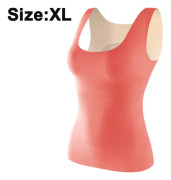 Thermal linne för kvinnor Fleece Cami Shirt Ärmlös Camisole Baslager Sömlös varm väst