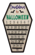 Nedräkning Halloween-kalender Återanvändbar Advent Gör-det-själv Flytta Trä Semesterskylt Dekor För Hem Skrivbordsprydnad