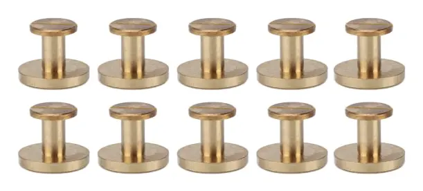 10 uppsättningar bokbindningsskruv Enkel bindning Demontera robusta DIY-bokföringsstift för läderhantverk Bokföring 13x18mm