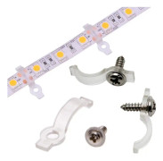 50 st monteringsfästen för 1050 Wide 5050 Vattentät LED Strip Light, skruvar ingår, Sunmostar