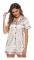 Siden Satin Pyjamas Set Dam Short Sleeve Sleepwear Shorts Set Beige s