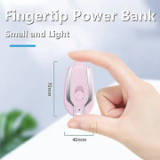 1500mah Nyckelring Telefonladdare, Mini Power Emergency Pod kompatibel Iphone eller Type-c Snabbladdning Power Bank Nyckelring Rosa För iphone