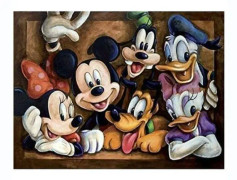 DIY Diamantmålningssats, Disney Musse Pigg och Kalle Anka