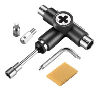 Skateboardverktyg All-in-one Multifunktion Ratchet Skateboardverktyg Med Skateboard Griptape Eraser Kit