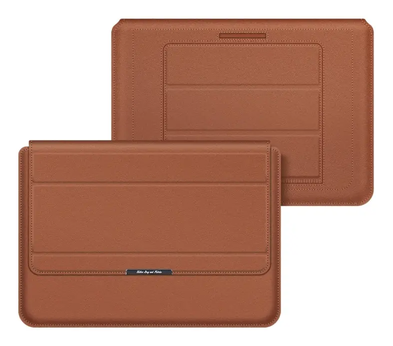 4 in 1 Universal Laptop Holder PU Waterproof Protection Wrist Laptop Bag, Size: 17 inch(Brown)