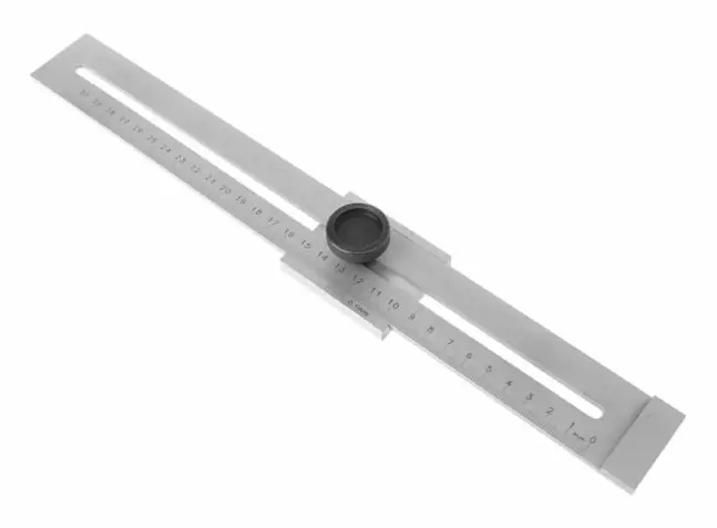 Skruvspårningsmärkningsmätare 0-200mm/0-250mm/0-300mm för träbearbetning, kolstål mätning, 0,1mm(3