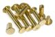 Bindningsskruvar Mässingpläterade Platta Huvudnit M5x25mm (20 st)