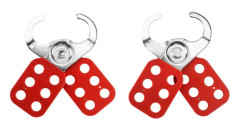 CDQ 2-pack Lock Out Tag Out Hasp manipuleringssäkert hänglås i rostfritt stål med förlängd käft (röd)