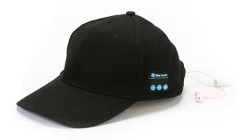 Trådlösa Bluetooth hörlurar Sport Music Cal Baseball Cap Ourdoor Headset Svart