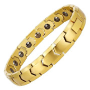 Magnetiskt armband, magnetiskt terapiarmband i titanstål, fullt magnetiskt armband med 18 magneter