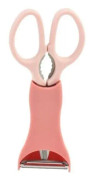 2-pack Rostfritt Stål Köksax + Potatisskalare - Rosa