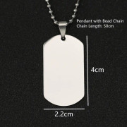 Dog Tag Halsband DogTag Military Army Namnskylt Graverad ID Tom Silver Färg Nytt hänge Rostfritt