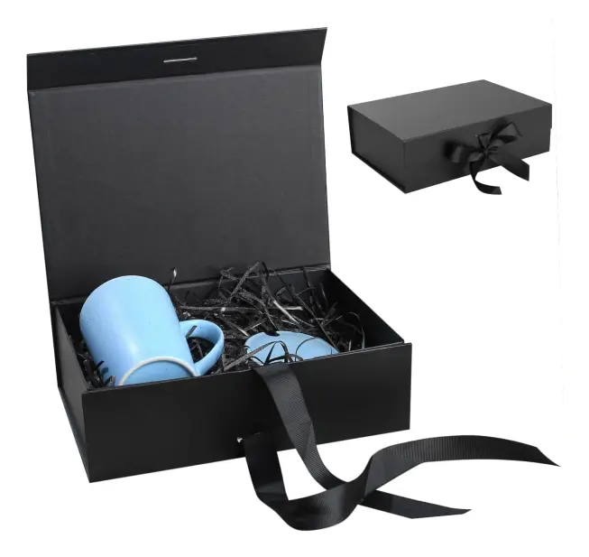 Slipsbox med rosett Magnetisk presentask Stor slipsbox med rosett Återanvändbar dekorativ ask Presentaskar Displayask för smycken Bröllop Födelsedagspresenter