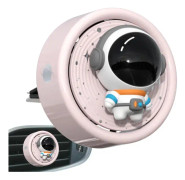 Söt astronaut luftfräschare ventklämma, kreativ roterande lysande magnetisk aromaterapidiffusor - tecknad astronaut luftutlopp doft för barn