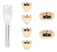 Trumpetmunstycke i mässing med förgyllning, 7 storlekar, 3C3B2C2B Trumpet Instrument