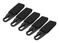 Taktisk utrustning karbinhake, nylonbandspänne, nyckelring, bältesklämma, Molle-spänne för utomhuscamping och vandring, 5-pack