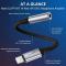 Lightning till 3,5 mm-adapter, headset-adapter grå