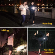 Löparljus för löpare och joggare - Bröstlöpare för löpning och jogging på natten och tidigt på morgonen - Premium Run Light för löpning, jogging, hundpromenad