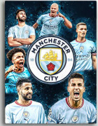 Canvastavla / Tavla - Manchester City - 40x30 cm - Canvas