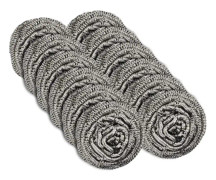 12-pack rostfria skursvampar av Scrub It Stålullskursvamp som används för disk, kastruller, stekpannor och ugnar. Lätt skrubbning för enkel rengöring