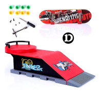Tech Finger Skateboard Kit Finger Bike Bmx Mini Tvåhjulig Scooterbräda Skate Fingers Sport Träning Rekvisita Ramp Skate Park Leksaker Pop [DB]