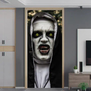 Skräckdörrklistermärken avtagbara glasväggklistermärken Halloween-festrekvisita Heminredning